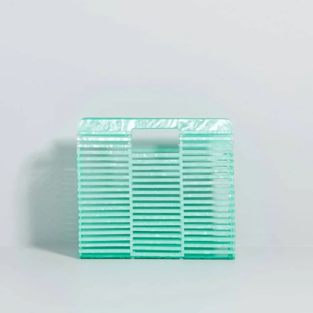 ModCloth Malibu Sky Full Transparency Clutch in Aqua NEW